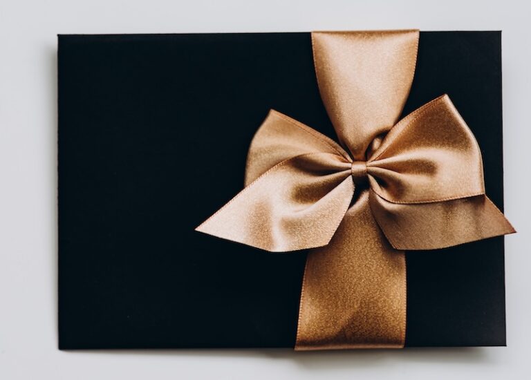 Gåvokort med rosett