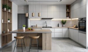 Snygg köksbild med skandinavisk ljus inredning.