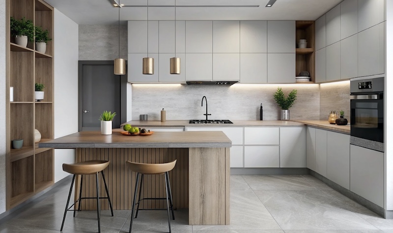 Snygg köksbild med skandinavisk ljus inredning.